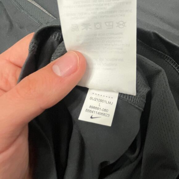 NWT Nike Dri Fit Element Charcoal Gray Mens L Half Zip Long Sleeve Running Top - Picture 9 of 12